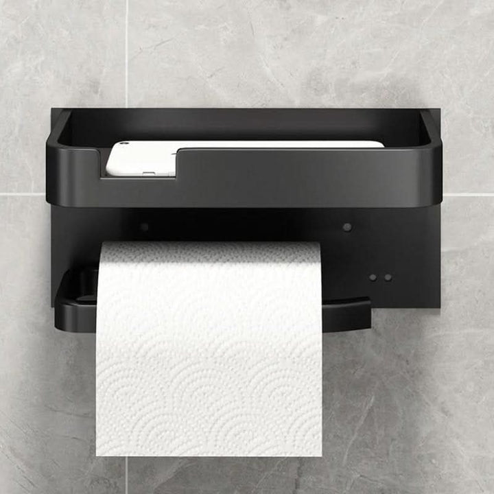 Lisslune | Modern Wall-Mount Toilet Paper Holder – Metal Finish