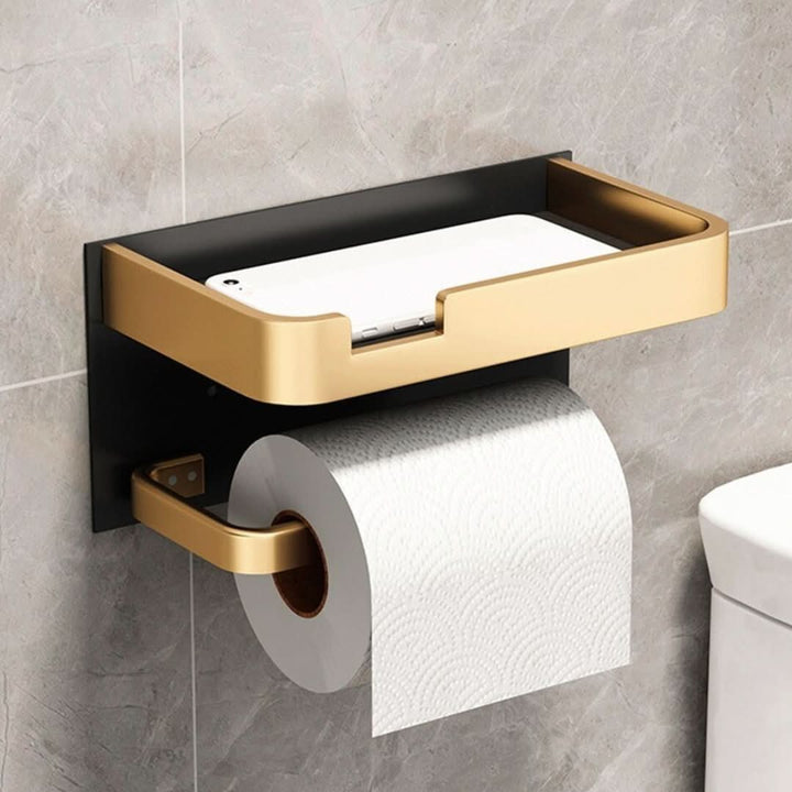 Lisslune | Modern Wall-Mount Toilet Paper Holder – Metal Finish