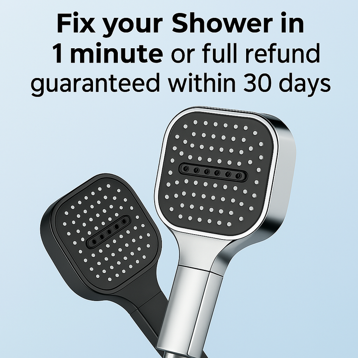 Lisslune | High-Pressure Shower Head | Turbo-Boost Technology & Advanced Filtration for Healthier Skin and Hair