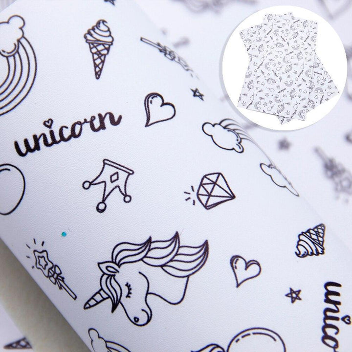 Lisslune | Imaginative Wonders: Deluxe Reindeer Print Synthetic Leather Craft Sheets for Artistic Creations