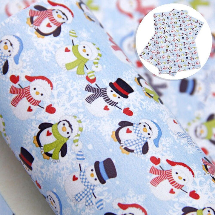 Lisslune | Imaginative Wonders: Deluxe Reindeer Print Synthetic Leather Craft Sheets for Artistic Creations