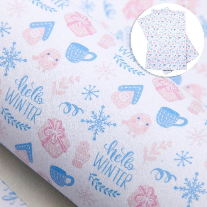 Lisslune | Imaginative Wonders: Deluxe Reindeer Print Synthetic Leather Craft Sheets for Artistic Creations