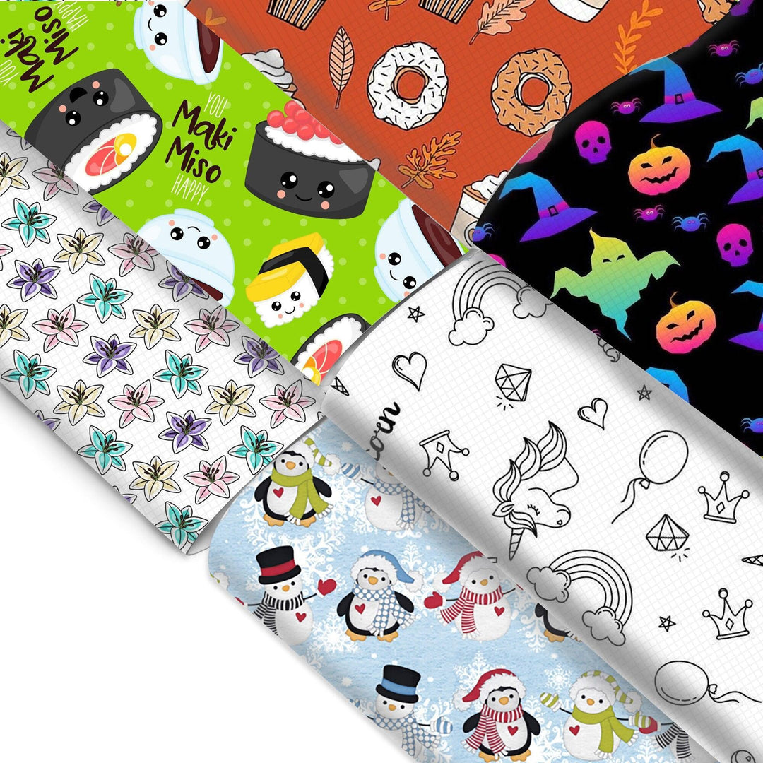 Lisslune | Imaginative Wonders: Deluxe Reindeer Print Synthetic Leather Craft Sheets for Artistic Creations