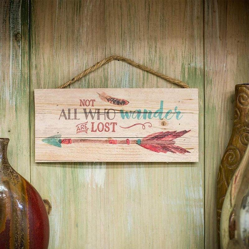 Lisslune | Rectangular Decorative Wooden Hanger – Door and Window Ornament