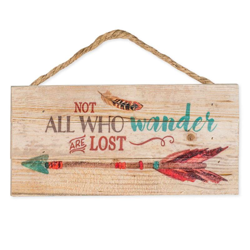Lisslune | Rectangular Decorative Wooden Hanger – Door and Window Ornament