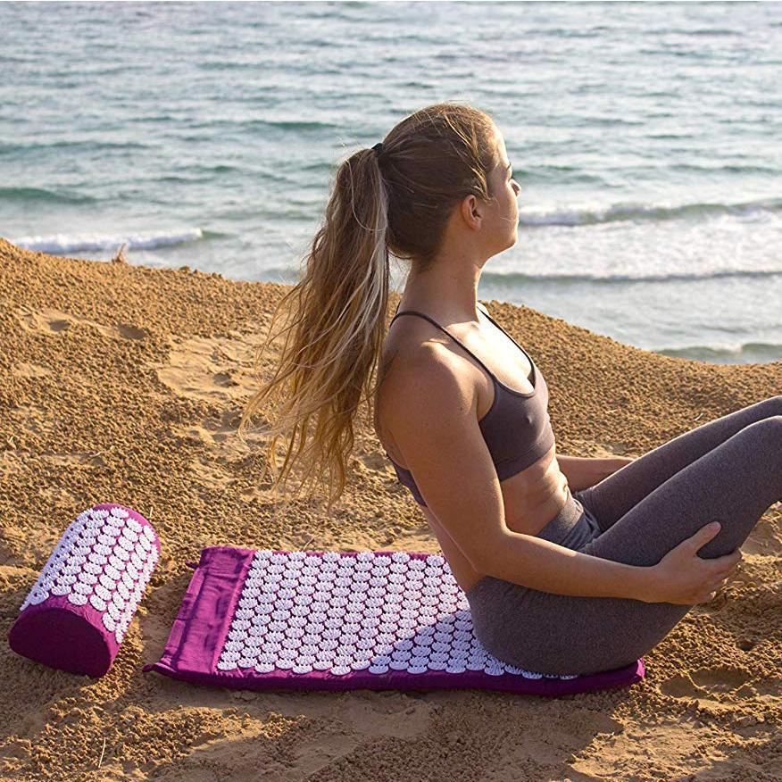 Lisslune | RELAXPRESS – Acupressure Yoga Mat and Pillow Set for Optimal Relaxation and Pain Relief
