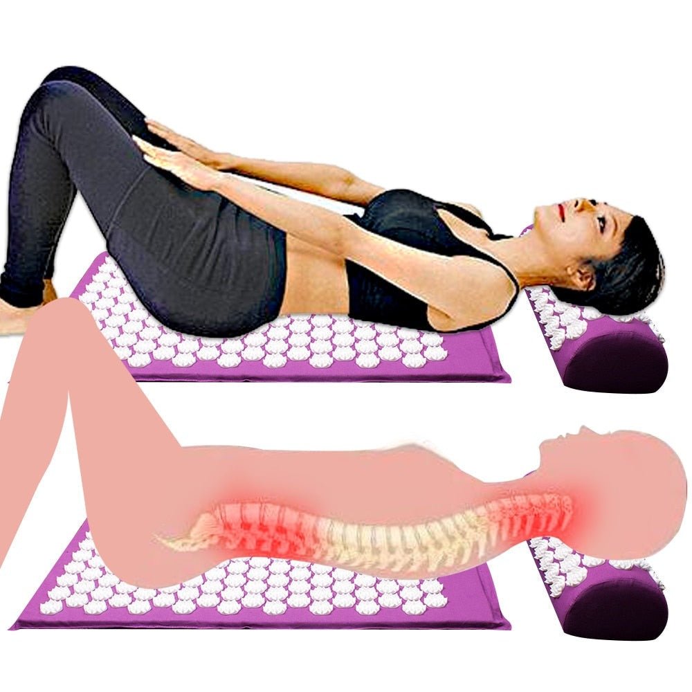 Lisslune | RELAXPRESS – Acupressure Yoga Mat and Pillow Set for Optimal Relaxation and Pain Relief