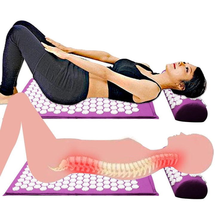 Lisslune | RELAXPRESS – Acupressure Yoga Mat and Pillow Set for Optimal Relaxation and Pain Relief