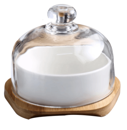 Lisslune | Ceramic Glass Lid Snack Plate