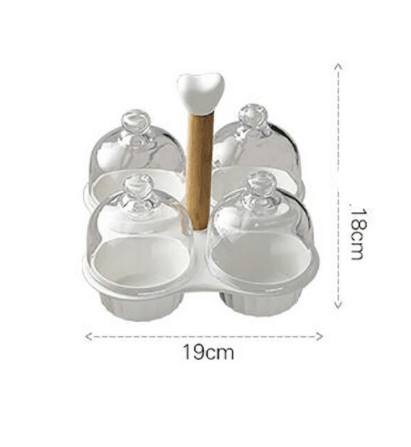 Lisslune | Ceramic Glass Lid Snack Plate