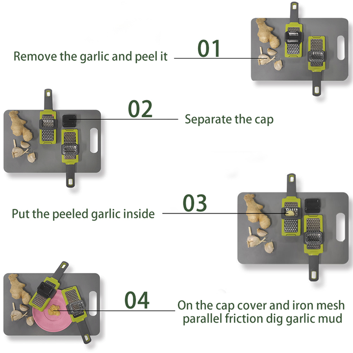 Lisslune | Stainless Steel Manual Garlic Grinder