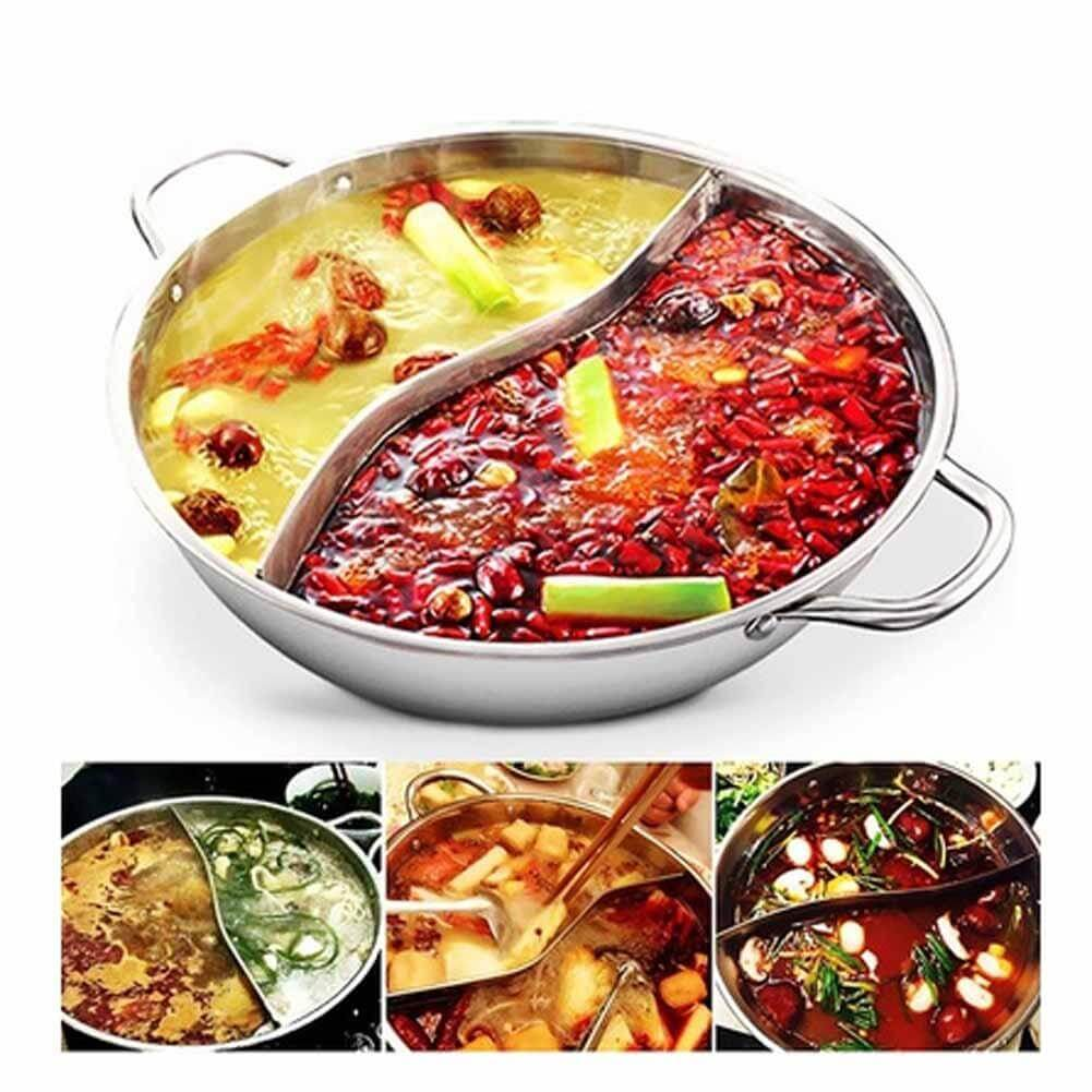 Lisslune | Hot Pot Twin Split Stainless Steel Pan