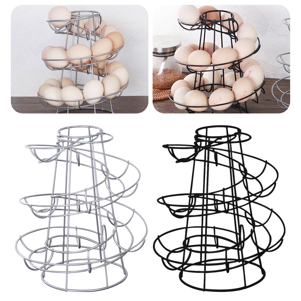 Lisslune | Creative Spiral Egg Dispenser Storage Rack