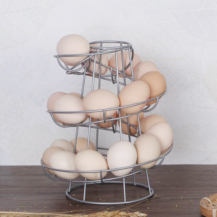 Lisslune | Creative Spiral Egg Dispenser Storage Rack