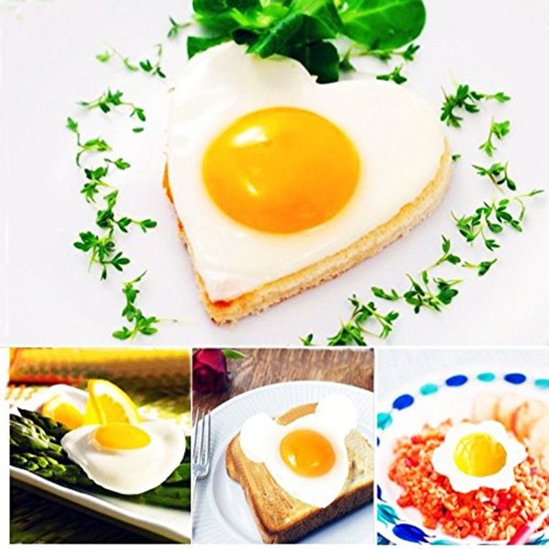 Lisslune | 5pcs/set Stainless steel Fried Egg Mold Pancake Rings