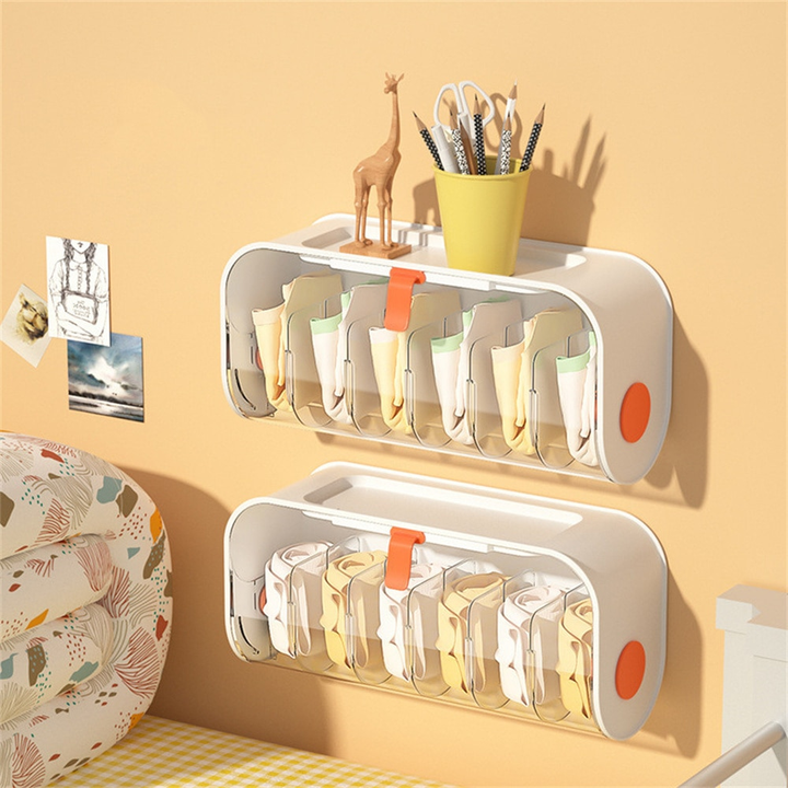 Lisslune | Punch-Free Wall Clothes Organizer Storage Box