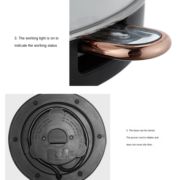 Lisslune | Electric Thermometer Automatic Vintage Style Kettle