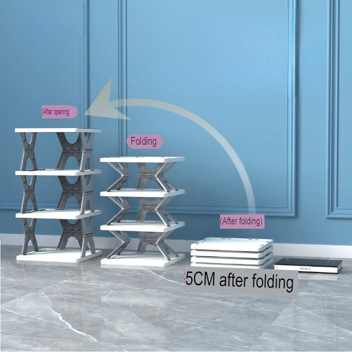 Lisslune | Space Saving Foldable Stackable Shoe Storage Rack