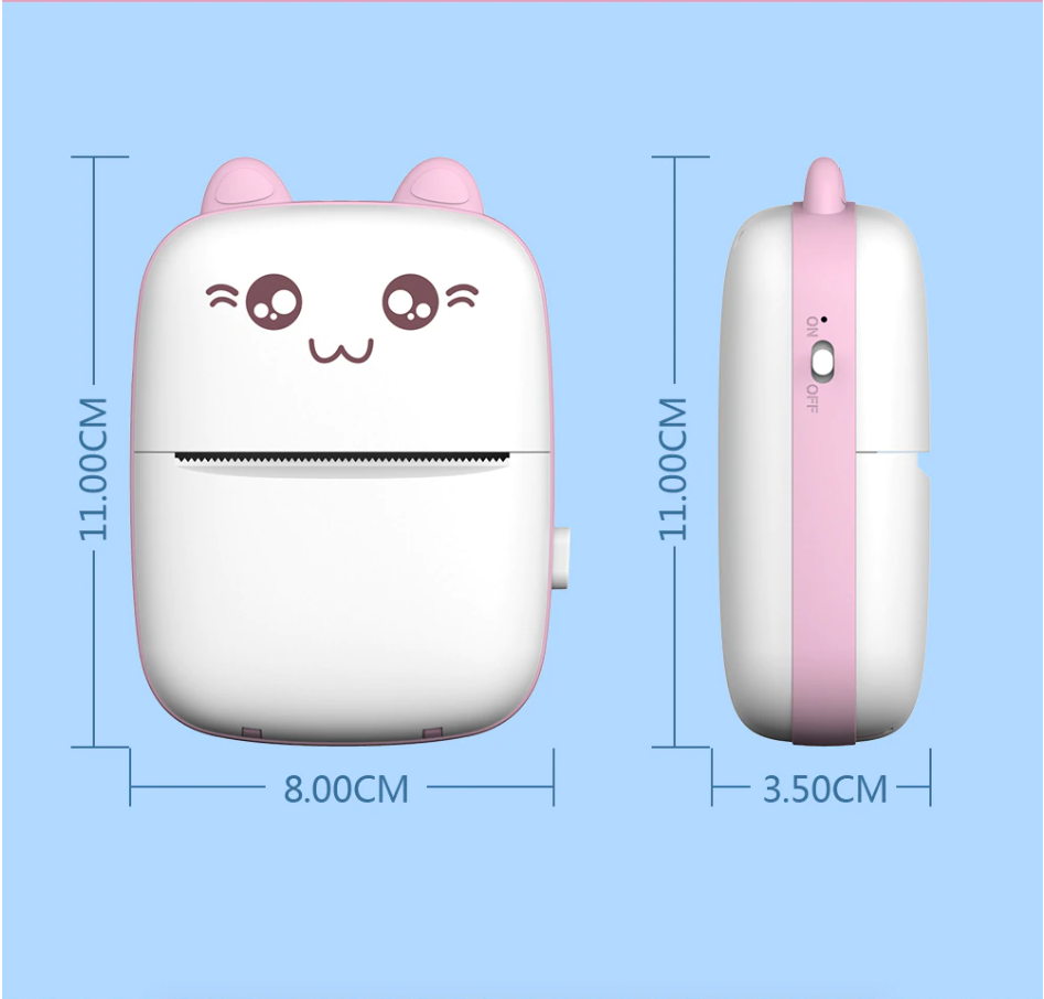 Lisslune | Mini Cat Thermal Bluetooth Label Printer