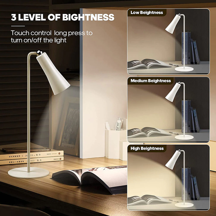 Lisslune | Shiny Orbit Rechargeable Rotating Desk Lamp