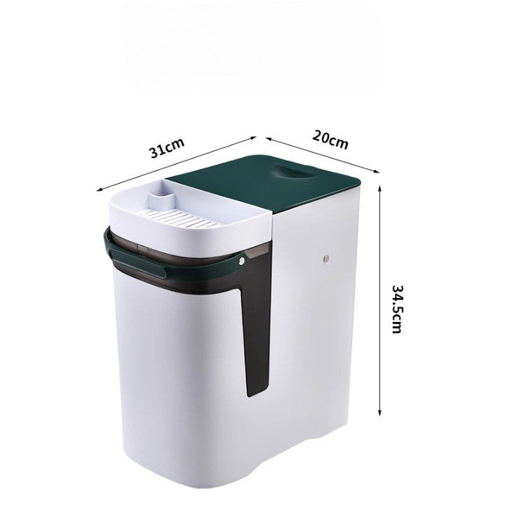 Lisslune | 2in1 Dry & Wet Storage Easy Trash Can