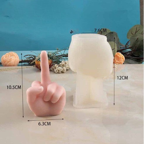 Lisslune | Middle Finger Hand Gestures Artsy Candle DIY Molds