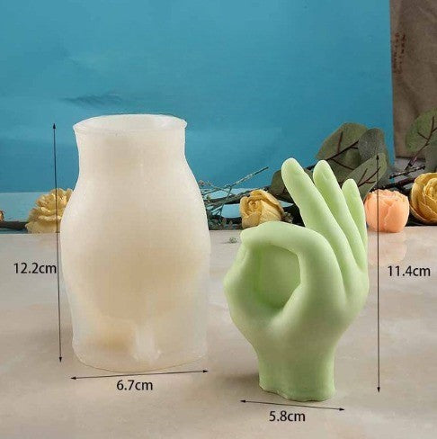 Lisslune | Middle Finger Hand Gestures Artsy Candle DIY Molds