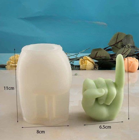 Lisslune | Middle Finger Hand Gestures Artsy Candle DIY Molds