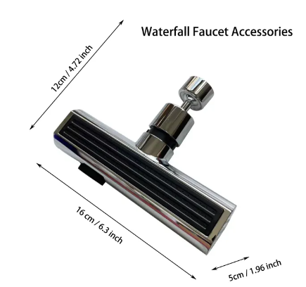 Lisslune | Universal Rotating Waterfall Sink Faucet Extension
