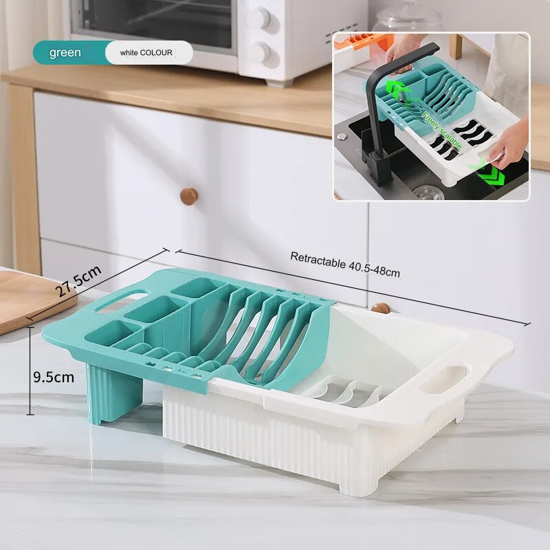 Lisslune | Efficient Kitchen Retractable Dish Drain Rack
