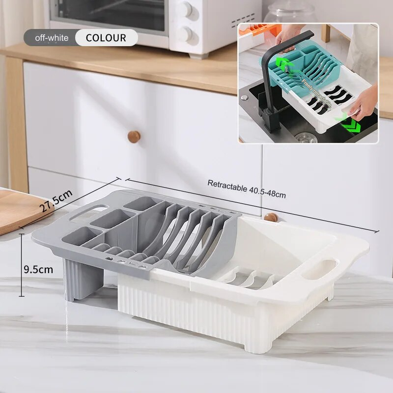 Lisslune | Efficient Kitchen Retractable Dish Drain Rack