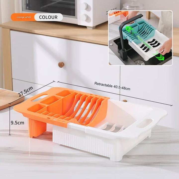 Lisslune | Efficient Kitchen Retractable Dish Drain Rack