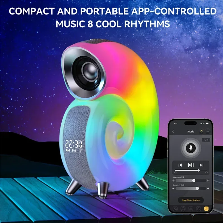Lisslune | Colorful Sea Shell LED Bluetooth Smart Speaker
