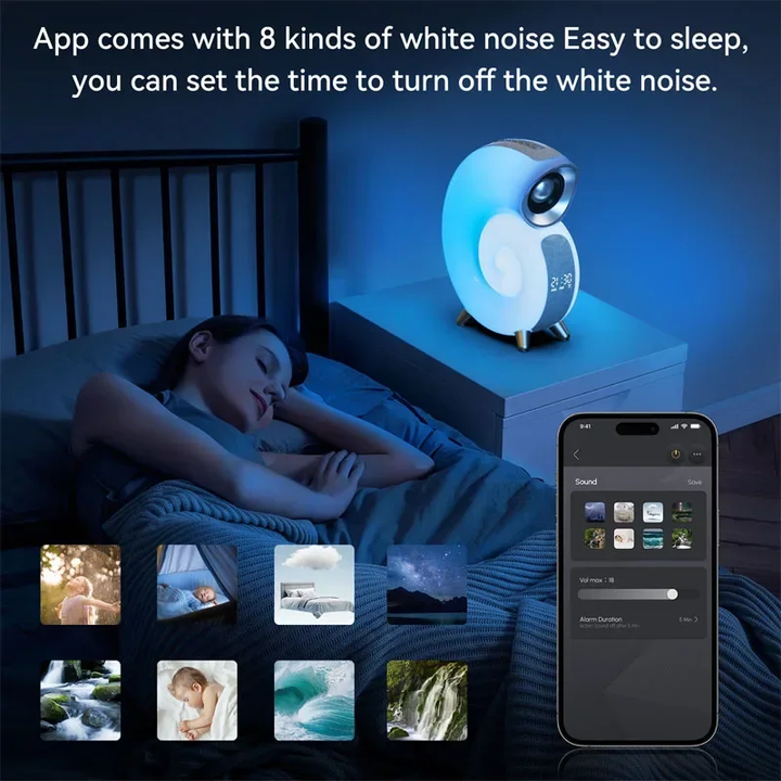 Lisslune | Colorful Sea Shell LED Bluetooth Smart Speaker