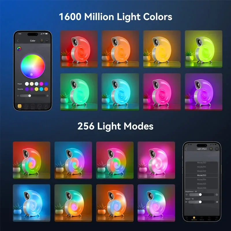 Lisslune | Colorful Sea Shell LED Bluetooth Smart Speaker