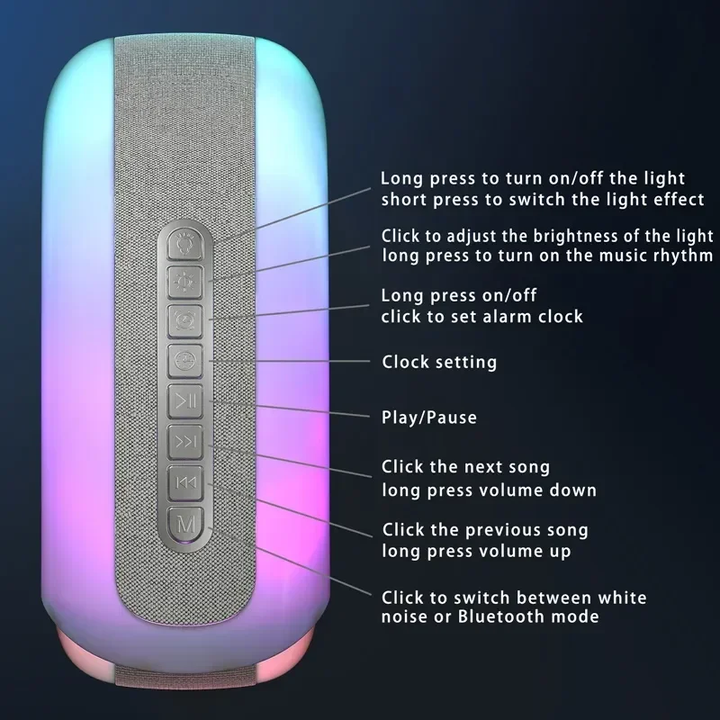 Lisslune | Colorful Sea Shell LED Bluetooth Smart Speaker
