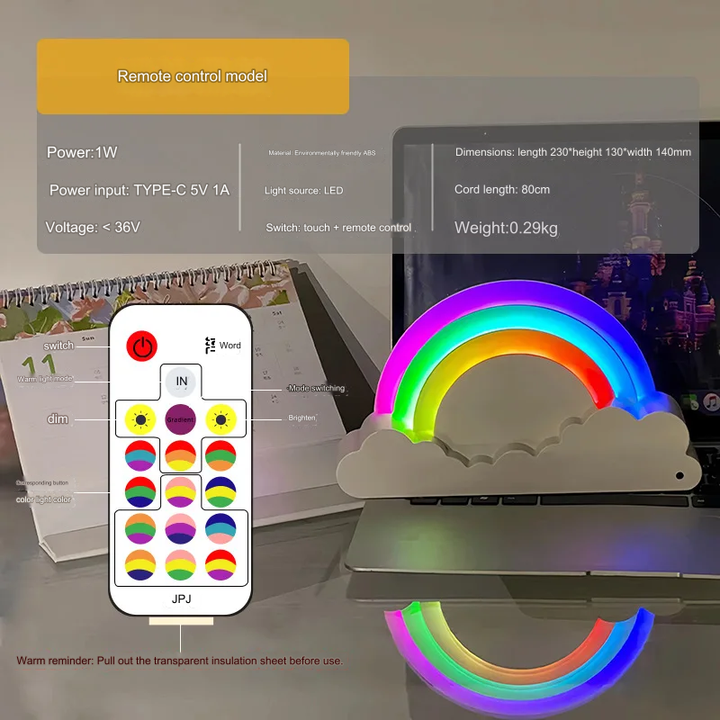 Lisslune | Dreamy Rainbow 3D LED Night Lamp