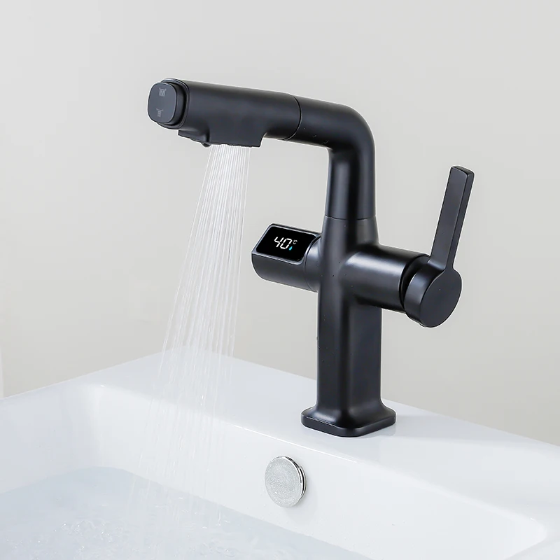 Lisslune | Elegant House Brass Aqua View Bathroom Digital Faucet