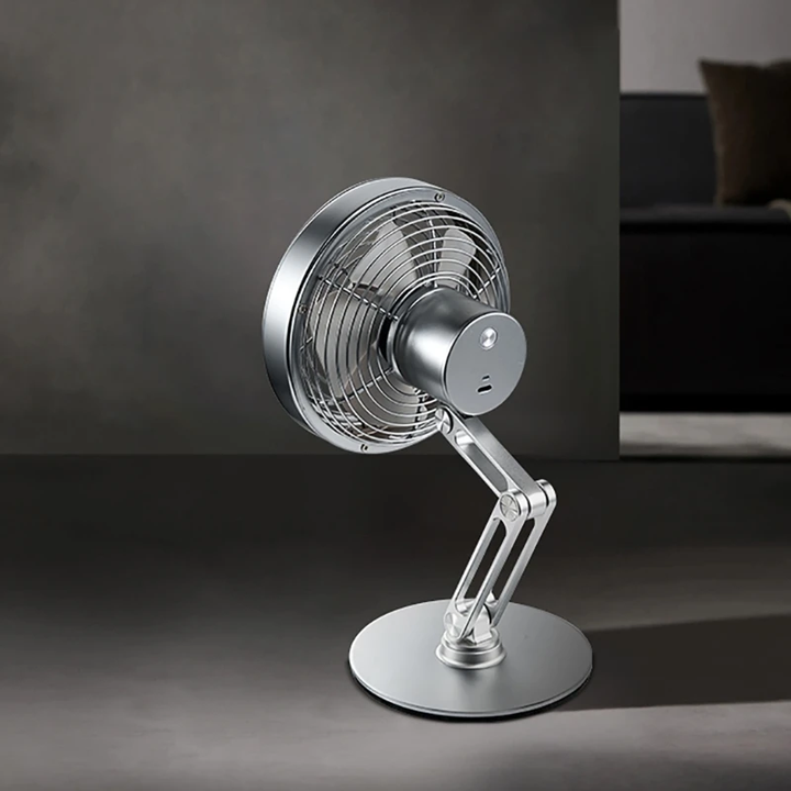 Lisslune | Height-Adjustable Stand Compact Turbo Mini Desk Fan
