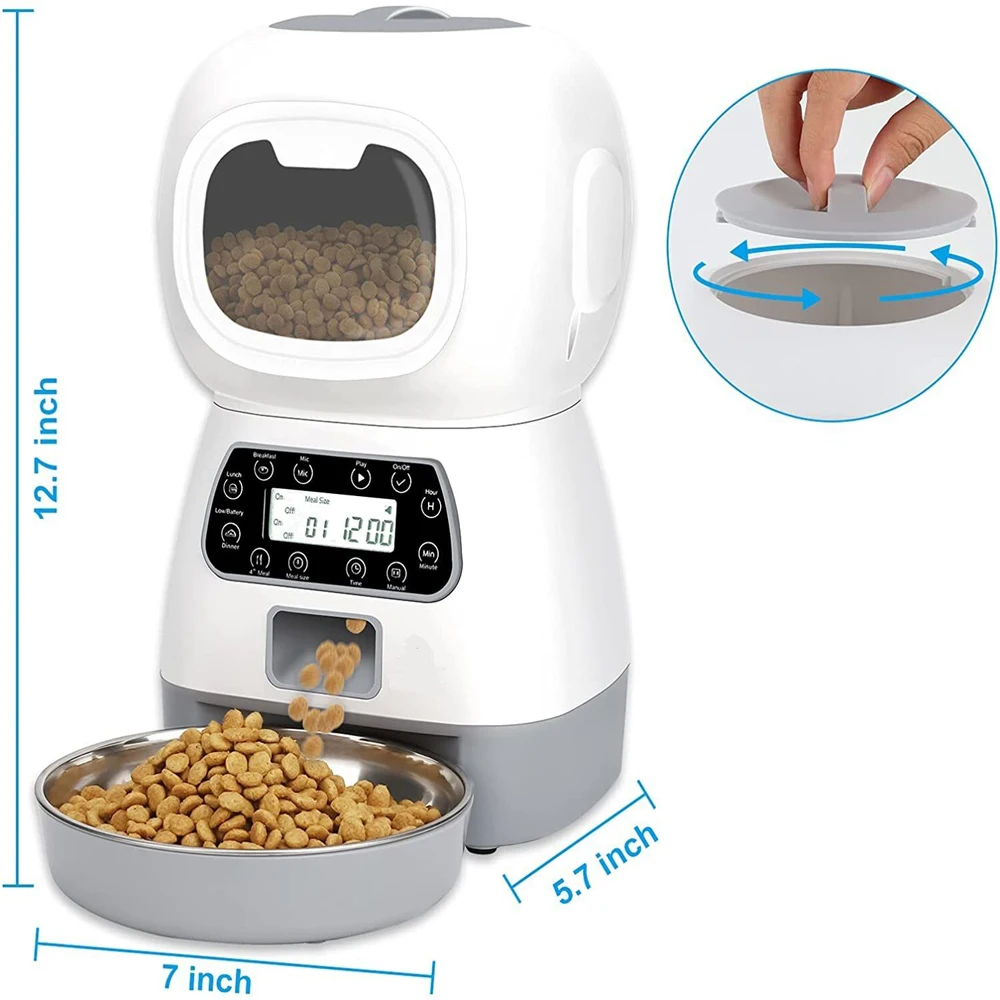 Lisslune | 2-Way Splitter Automatic Smart Pet Feeding Station
