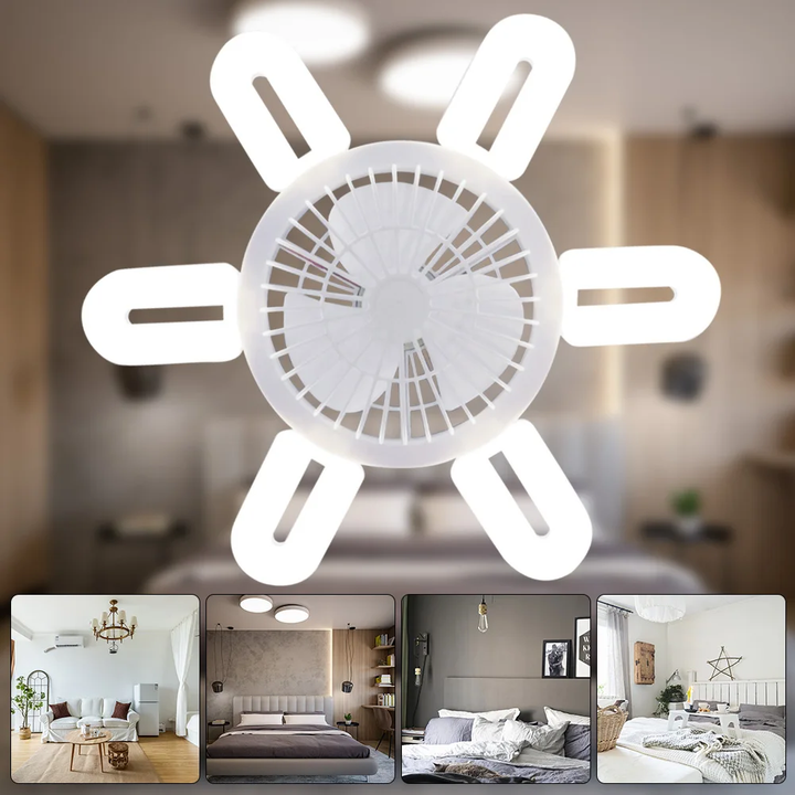 Lisslune | Silent Adjustable Remote Control Ceiling Foldable Fan Lamp
