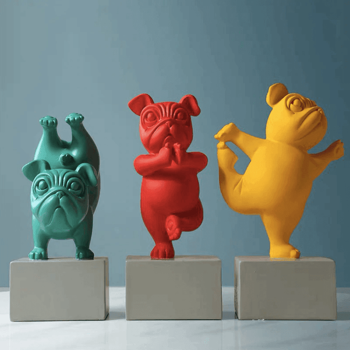 Lisslune | Resin Abstract Yoga Bulldog Figurine