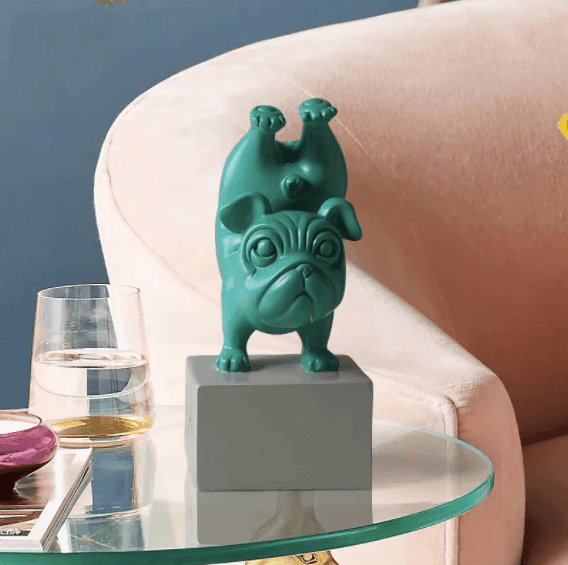 Lisslune | Resin Abstract Yoga Bulldog Figurine