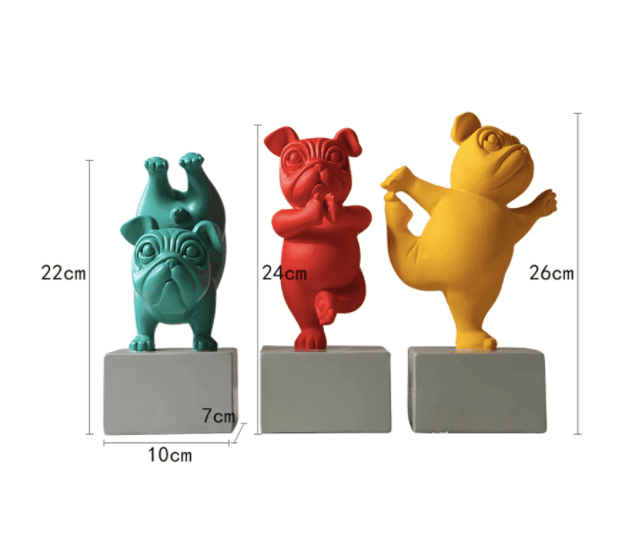 Lisslune | Resin Abstract Yoga Bulldog Figurine