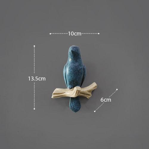 Lisslune | Nature's Charm: Avian Resin Wall Hook Organizer for Stylish Home Organization