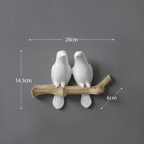 Lisslune | Nature's Charm: Avian Resin Wall Hook Organizer for Stylish Home Organization