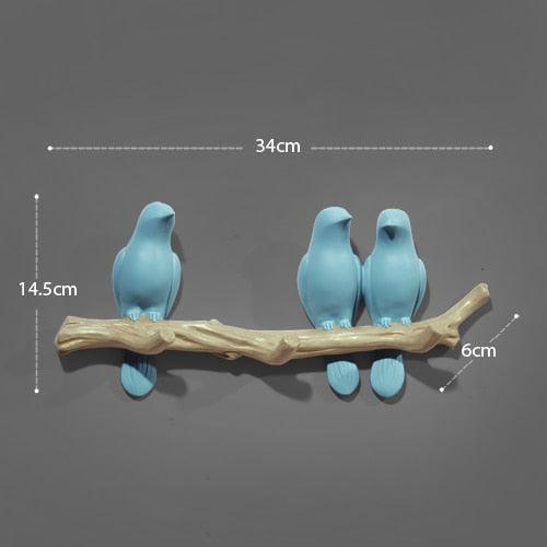 Lisslune | Nature's Charm: Avian Resin Wall Hook Organizer for Stylish Home Organization