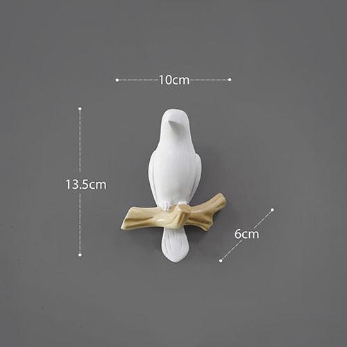 Lisslune | Nature's Charm: Avian Resin Wall Hook Organizer for Stylish Home Organization