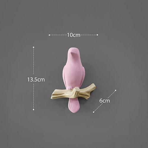 Lisslune | Nature's Charm: Avian Resin Wall Hook Organizer for Stylish Home Organization