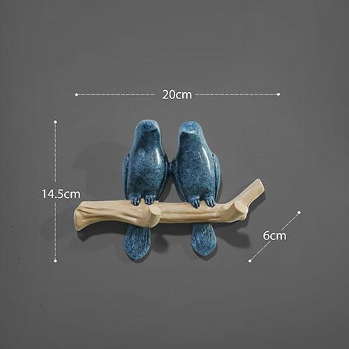 Lisslune | Nature's Charm: Avian Resin Wall Hook Organizer for Stylish Home Organization